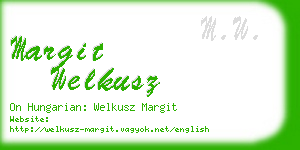margit welkusz business card